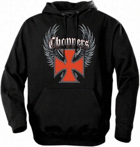 Biker Hoodies - &quot;winged Chopper Crso&ampquot; Biker Hoodie