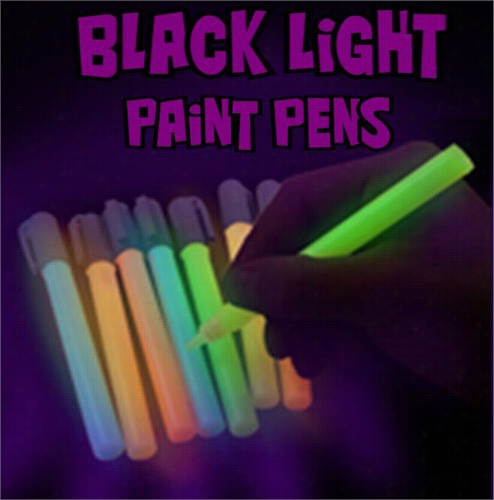 Black Light Uv Reacctjve Neon Paint Pens (set Of 5)