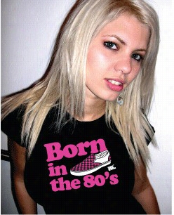 Born In The 80's Girls Tee