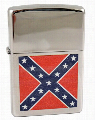 Chrom Confederate Flag Icon Zippo Lighter