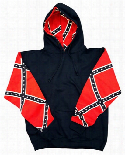 Confederate Flag Sleeve Pattern Hoodie