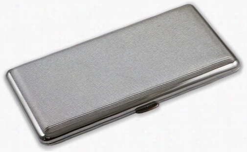 Contemporary Metalllic Silver Cigartete Case (fi Ts Up To 120's)