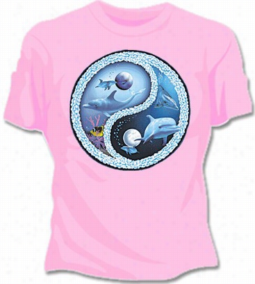 Dolphin Ying Yang Girls T-shirt