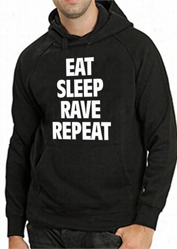 Eat Sl Eep Rave Repeat Adult Hoodie