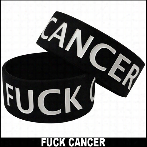 F*ck Cancer  Rubber Syaing Bracelet