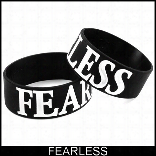 Fearless Designer Rubber Saying Bracelet