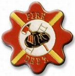 Fire Dept Round Lapel Pin