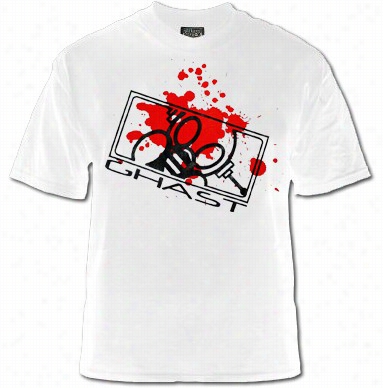 Ghast Blood Splat Death Mask T-shirt (hite)