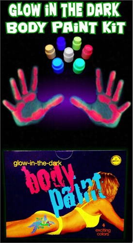 Glowin The Dark (and Under Blacklight) Body Paint Kit
