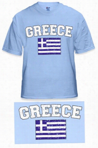 Greece Vintage Flag Intrenational Mens T-shirt