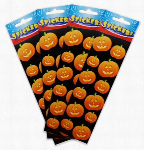 Halloween Jack-o-lantern Stickers:: 12 Pack That's 144 Stickers!