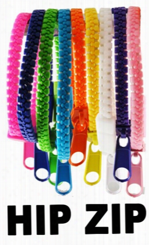 Hip Zip - Real Zipper Bracelets In Assorted Colors On Sale