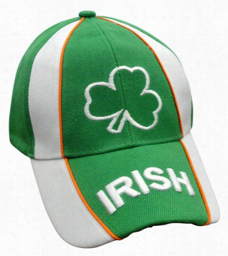 Irish Shamrck Tri Color Adjustable Baseall Hat