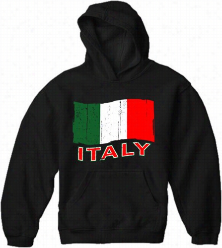 Italy Vinttage Flag Adult Hoodie