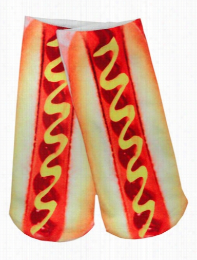 Kids & Adults Photo  Print Ankle Ssocks - Hot Dogs