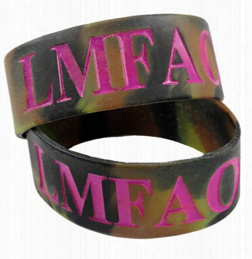 Lmfao Rubber Wrist Band Saying Bracelet(camouflage)