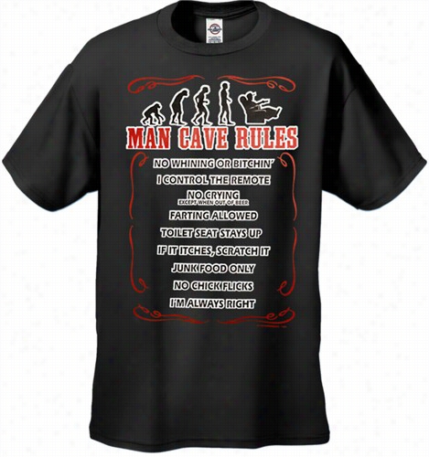 Man Cave Rules Men's T-shirt