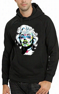 Marilyn Monroe Sguar Skull Face Adutl Hoodie