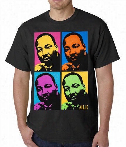 Martn Luther King Jr Pop Art Mens T-shirt (black)