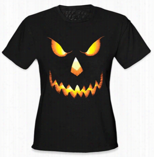 Mean Pumpkin Head Girls T-shirt