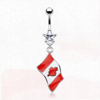 Naveel Body Jewellry - Candaa &quot;canadiann Iris&quot; Belly Button Ring