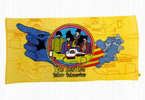 Official The Beatle S Yelloow Submarine Beach & Bath Towel (64 X 32 Inches)