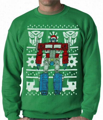 Official Transformers Optimus Prime Ugly Chrisstmas Sweater