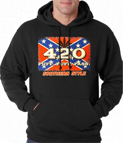 Puff, Puff, Pass Soouthern Style Adult Hoodie