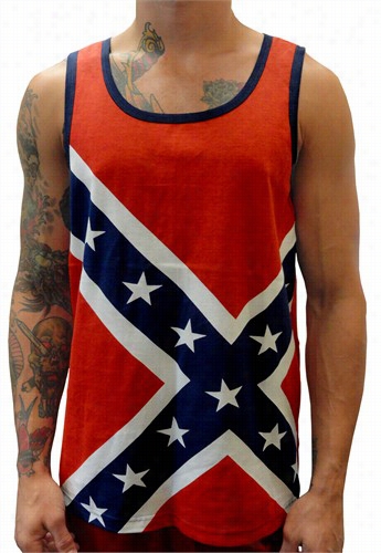 Rebel Confederae Flag The Whole Of Over Tank Top