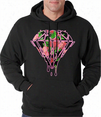 Roses Dripping Diamonnd Adult Hoodie