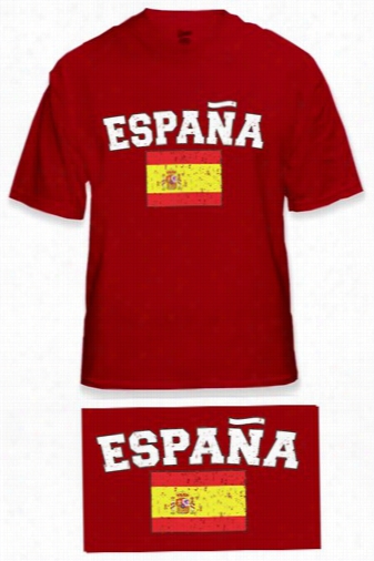 Spain &quot;espaa&quot; Vintage Flag Internationaal Mens T-shirt