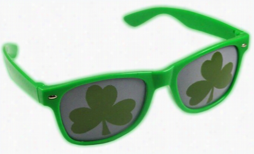 St. Patrick's Day Green Wayfarer Shamrock Sunglasses