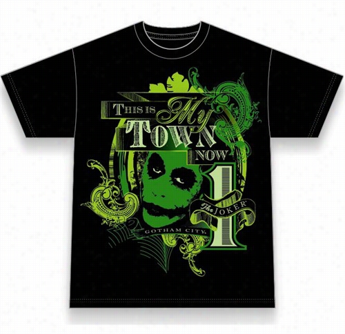 Thd Dark Knig Ht My Town Now Menn's T-shirt (black)