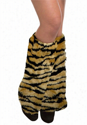 Tuger Print Furry Leg Warmers