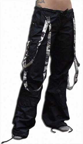 Ufo Strappy Hipster  Girls Pants (black/grey Camo)