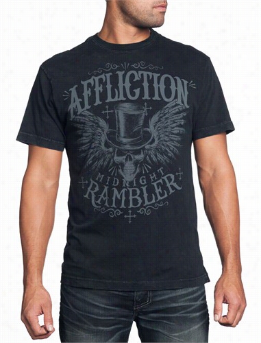 Affliction T-shirt - Affl Ictio Nrambler Crewneck  T-shirt (black)