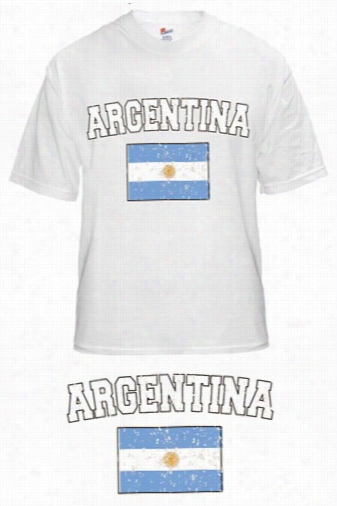 Argentina Vintage Flag International Mens T-shirt