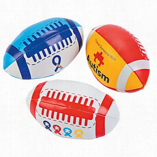 Auutism Awareness Plush Foam Footballs