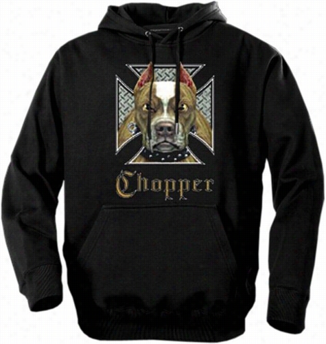 Biker Hoodies - &quot;pit Bull Chopper&quot; Biker Hoodie