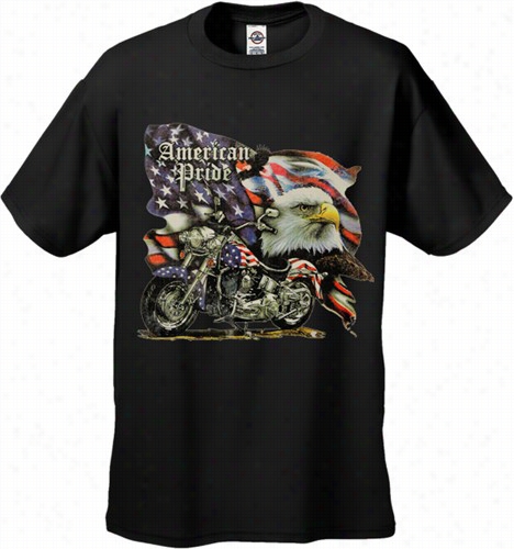 Biker Shirts - &quotamerican Ppride&quot; Iker Shirt (black)