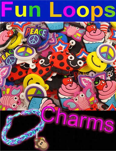 Bracelet Charms Fr Rainbow Loom Beaceelts (set Of 12)