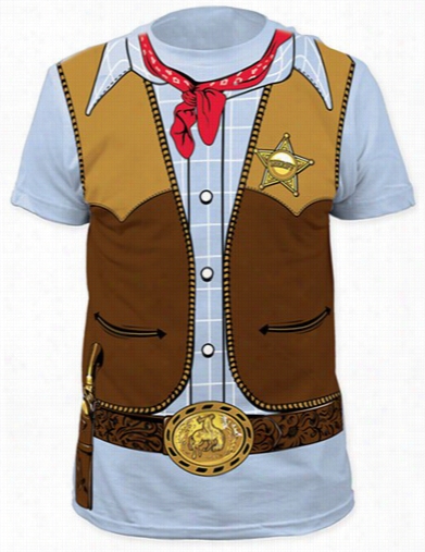 Cowboy Sheriff Tuxedo Costume Men's T-shirt