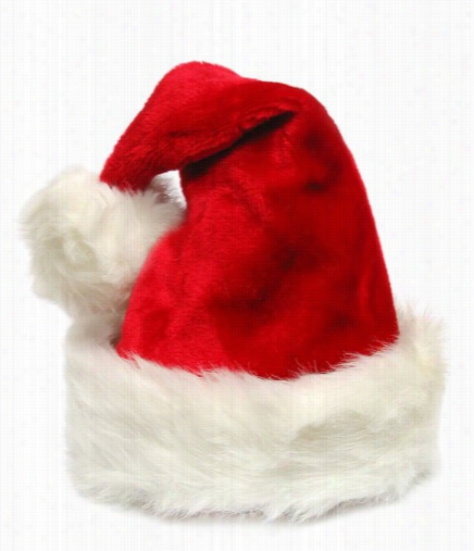 Deluxe Adult Sized Tihck Plush Santa Hat