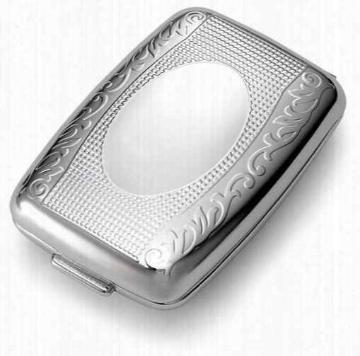 Designer Refined Chrome 2 Compartment Pill Box