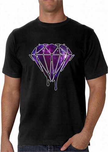 Dripping Pu Rple Splendid Assemblage Diamond Men's T-shirt
