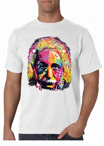 Einstein Graffiti Fractal Men's T-shirt