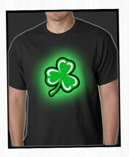 Flashing Gossamery Up Shamrock Mens T-shirt (wicked)