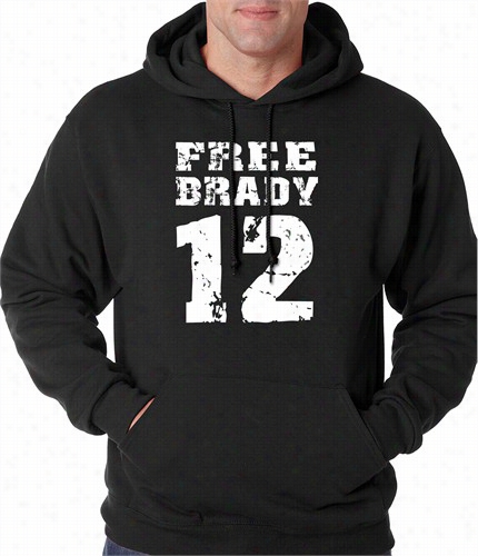 Free Brady #12 -  Delategate New England Foootball Adult Hoodie