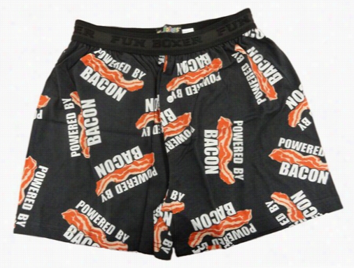 Fun Boxers - Powered By Bacon Funny Boxer Shorts