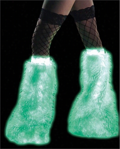 Furry Glow In The Dark Leg Warmers